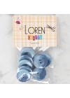 BFS  Crafts 8li Düğme Mavi - 1132