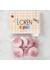 BFS  Crafts 8li Düğme Pembe - 1123