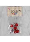 BFS  Crafts kırmızı 8 li düğme - 204
