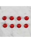 BFS  Crafts kırmızı 8 li düğme - 204