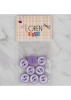 BFS  Crafts lila 8 li ayak izi düğme - 437