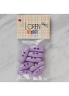 BFS  Crafts lila 8 li çoban düğmesi - 89