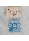 BFS  Crafts mavi 8 li yuvarlak düğme - 453