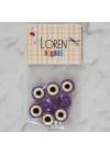BFS  Crafts mor 8 li nazar boncuğu düğme - 169
