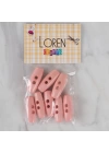 BFS  Crafts pembe 8 li çoban düğmesi - 72