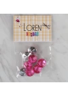 BFS  Crafts pembe 8 li düğme - 203