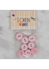 BFS  Crafts pembe 8 li kalp düğme - 472