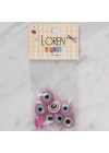 BFS  Crafts pembe 8 li nazar boncuğu düğme - 168