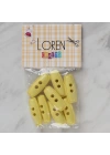 BFS  Crafts sarı 8 li çoban düğmesi - 77