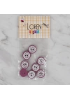 BFS  Crafts vişne çürüğü 8 li yuvarlak düğme - 44