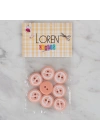 BFS  Crafts yavruağzı 8 li ayak izi düğme - 434
