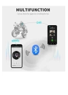 BFS D60 Motor Kask Kulaklık Rgb Modlu Motosiklet Kulaklık Su Geçirmez 5.3 Bluetooth Intercom