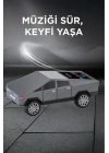 BFS D68 Cyber Model Araba Tasarımlı Bluetooth Hoparlör 15w Güçlü Ses Rgb Led /tws/usb Gri