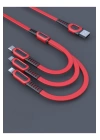 BFS DC19 3in1 USB Kablo 1.3M 3A - Kırmızı