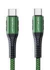 BFS DC43 Type-C to Type-C 1M Örgü 60W Hızlı Şarj Kablo - Yeşil