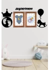 BFS  DECO103 Supermen Dekoratif Duvar Süsü Tablo Aksesuar Ahşap Tasarım Hediye Pano Sticker Seti