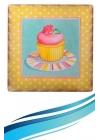 BFS  Decotown Duvar Panosu 40*40 Cup Cake Muffin Motifli Duvar Süsü