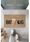 BFS Dekoratif Dijital Big Hug Ayıcık Bej Kapı Paspası Dış Mekan Paspas K-3190