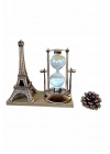 BFS Dekoratif Eyfel Kulesi ve Kum Saati Vintage Tarzı Masa Süsü Biblo