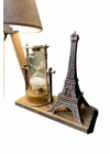 BFS Dekoratif Eyfel Kulesi ve Kum Saati Vintage Tarzı Masa Süsü Biblo