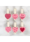 BFS  Dekoratif Pembe Kalp Desenli Mandal 6lı