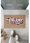 BFS Dijital Baskı Bej London Bayrak Paspas K-3024
