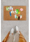 BFS Dijital Baskı Dekoratif Home Sweet Home Çok Renkli Kapı Önü Paspası K-1230