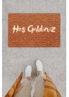 BFS Dijital Baskı Dekoratif Hoş Geldiniz Kahverengi Kapı Önü Paspası K-1231