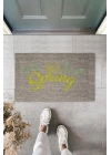 BFS Dijital Baskı Gri Hello Spring Kapı Paspası K-2109
