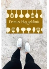 BFS Dijital Baskı Kahverengi Kaşık Desen Kapı Önü Paspası K-1041