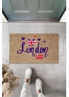 BFS Dijital Baskı Kahverengi London My Love Paspas K-3154