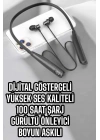 BFS Dijital Göstergeli Kulak İçi Kablosuz Bluetooth Kulaklık Boyun Bantlı