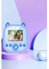 BFS Dijital Video Fotoğraf App Destekli Çocuk Kamerası Termal Resim Kağıt Baskılı Yazıcı Mavi