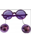 BFS Disko Toplu Küpeli Parti Gözlüğü Mor Renk 15x16 cm