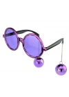 BFS Disko Toplu Küpeli Parti Gözlüğü Mor Renk 15x16 cm