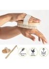 BFS  Doğal At Kılı Selülit Karşıtı Sapı Çıkabilen Ahşap Banyo Fırçası
