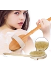 BFS  Doğal At Kılı Selülit Karşıtı Sapı Çıkabilen Ahşap Banyo Fırçası