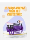 BFS Doğal Görünüm Sağlayan Yumuşak Kıllı 12 Parça Makyaj Fırça Seti Günlük ve Profesyonel Kullanıma Uygun