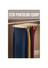 BFS  Etek Pantolon Eşarp Kıskaçlı Askı 8 Adet Ahşap