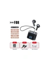 BFS  F08 Dijital Şarj Göstergeli TWS Bluetooth Kulaklık - Siyah