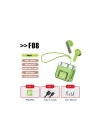BFS  F08 Dijital Şarj Göstergeli TWS Bluetooth Kulaklık - Yeşil