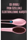 BFS Fön Tarağı Saç Düzleştirici Sıkı Dişli Isı Ayarlı Elektriklenme Karşıtı