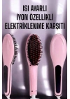 BFS Fön Tarağı Saç Düzleştirici Sıkı Dişli Isı Ayarlı Elektriklenme Karşıtı