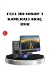 BFS Full HD Araç Kamerası 3’lü 4.0” Ekranlı ve HDR Gece Görüşlü