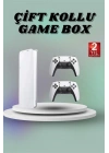 BFS Game Box 3D Çift Oyun Kollu 4K HD Ekran 20000den Fazla Oyun Seçeneği 2.4G Kablosuz