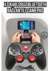 BFS Game Stick Android Uyumlu Gamepad X3 Standlı Oyun Kolu Bluetooth Bağlantılı