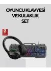 BFS Gaming Set Işıklı Klavye Mouse + Bluetooth 5.2 Kulaklık Oyuncu Paketi