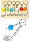 BFS  Gerçekçi Golf Tasarımlı Şık Anahtarlık Kolye Çanta Süsü Golf Keychain