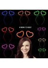 BFS   Glow Stick Karanlıkta Yanan Fosforlu Kalp Taç 12 Adet
