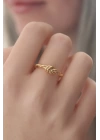BFS Gold Renk Halat Düğüm Model Kadın Yüzük